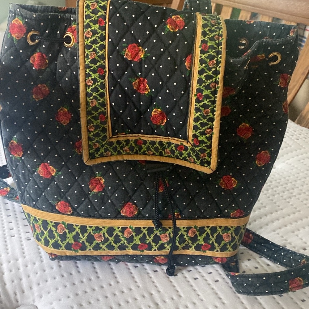 Quilted backpack purse. Freshly laundered.